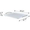 MDLUU Large Non-Slip Serving Tray with Handles, Food Serving Platter,