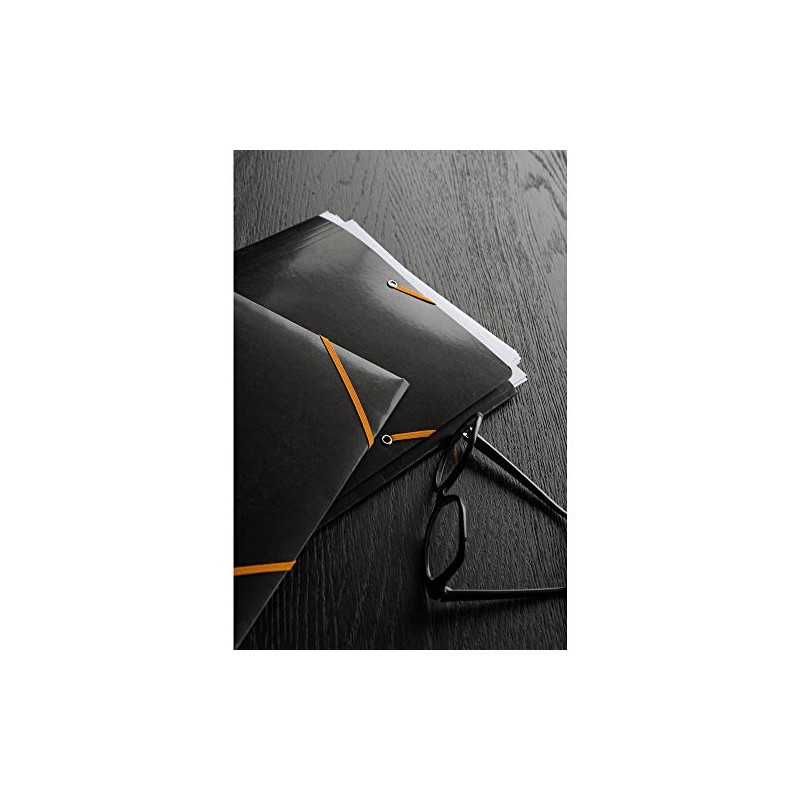 RHODIA 19249C - Elastic Folder - Cardboard Pocket with 3