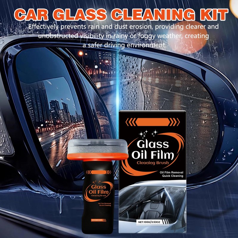 KunySape 2PC Glass Oil Film Remover for Car, 100ml Roll-On