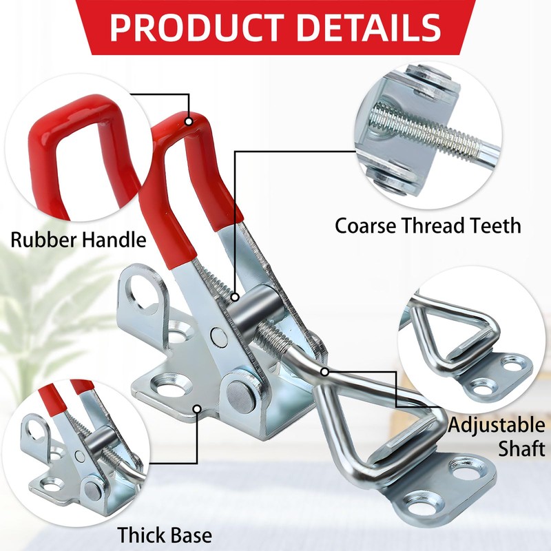 Pack of 6 Small Rubber Toggle Clasps, Small 4001 Adjustable