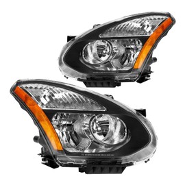 KAX Headlight Assembly for 2008-2013 Rogue models only, 2014-2015 Rogue Select models only, Amber Reflector Clear Lens Black Housing NI2503170, NI2502170, NI2502172, NI2503172