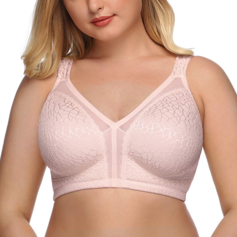DotVol Women's Full Coverage Minimizer Bra Comfort Wirefree Non Padded