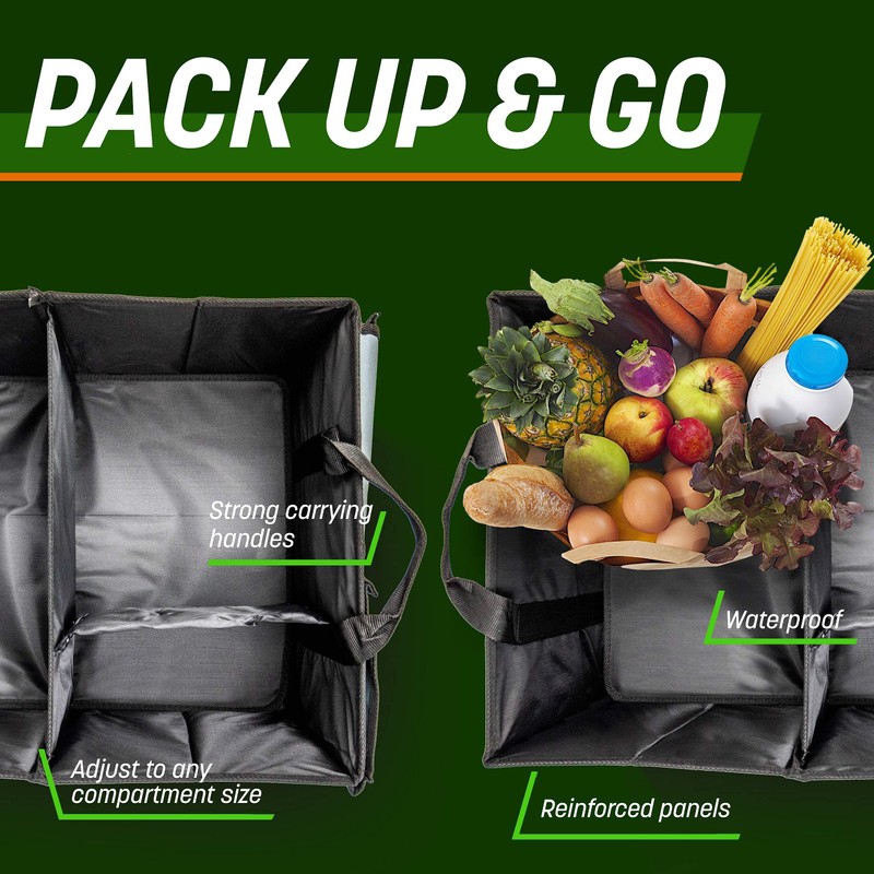 DRIVE - Car Trunk Organizer - Collapsible, Multi-Compartment Automotive SUV