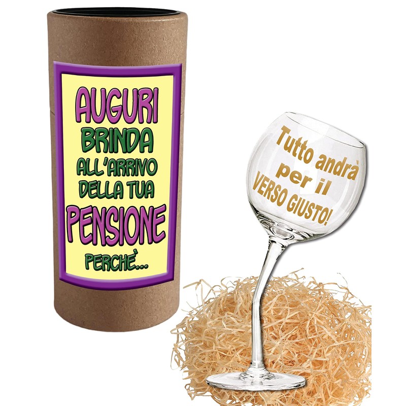 Bombo Glass Glass Crooked Goblet for Retirement - 440ml