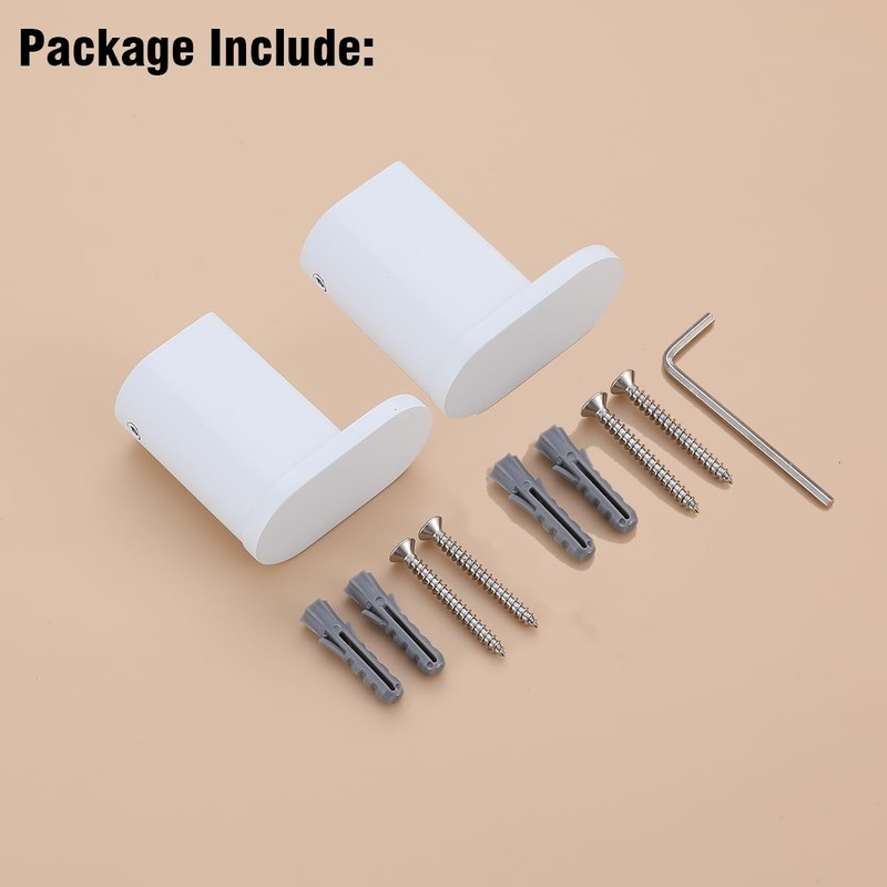 RANDOM White Towel Hooks for Bathrooms Wall Mount Shower Hooks