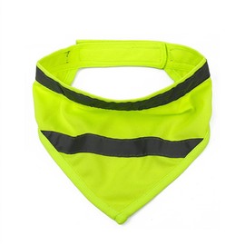 Reflective Pet Triangle Scarf Pet Bandanas Safety Reflective Strip High Visibility Dog Triangle Bib Night Walking Safety for Dogs, Fluorescent Green (Medium)