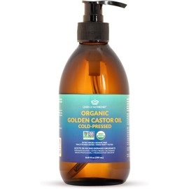 QUEEN OF THE THRONES- Aceite de ricino dorado orgánico 100% puro y prensado en frío para cabello, piel y uñas Sin hexano EE. UU.