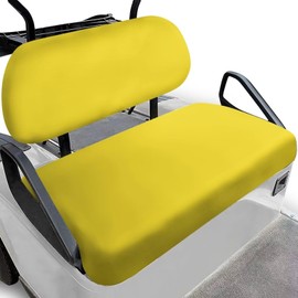 TOADDMOS Yellow Golf Cart Seat Covers Non Slip Golf Cart Seat Towel Blanket Comfy Golf Cart Covers,Essential Golf Cart Accessories