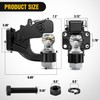 Nilight Pintle Hook Trailer Hitches Receiver Hook Combination 2” Hitch