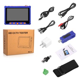 CCTV Tester Camera Tester 4 in 1 AHD TVI CVI CVBS HD Coaxial Tester Analog Video Test PTZ Control 12V Power Output VGA Input Cable Test HDMA in Security Camera Tester Multi-Function