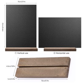 Cisolen Pack of 2 Mini Blackboards with Stand Table Top Double-Sided Small Chalkboard for Wedding Party Birthday Table Decoration Menu Sign Card Holder