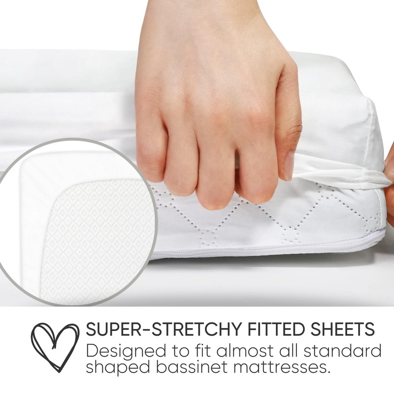 Bloomsbury Mill - 2 Pack - Flat Sheets for Pram/Crib/Cot/Moses