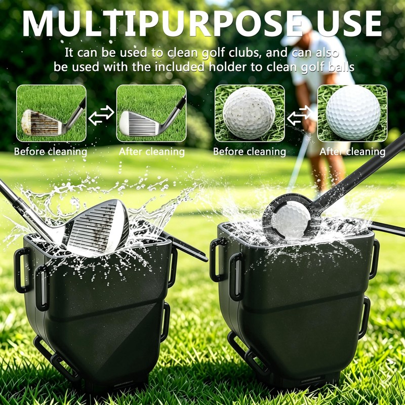 Ruppence Golf Ball Washer Club Head Cleaner Kit, 2-in-1 Portable