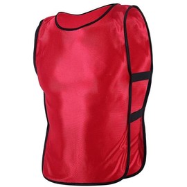 Alomejor 5 Colours Netball Rugby or Football Training Bib Sports Vest Childrens Football Sport Bib, red