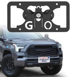 Heavy Duty Front License Plate Bracket Compatible with Toyota Sequoia 2013-2025, Anti-Theft No Drill Front Grille License Plate Holder Waterproof Car Plate Frame Accessories