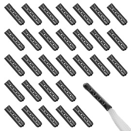 BOHUIZ 30 Pieces Metal Aglets for Shoelaces, Black Metal Shoelace Repair Aglets 23 mm Aglets Replacement Tips for Canvas Sneakers DIY Repairing