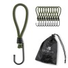 CargoVA® – 10 Bungees with Hooks and Practical Bag –