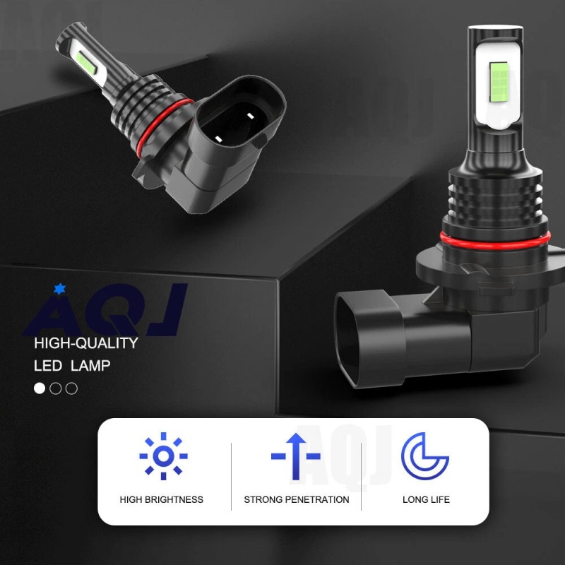 AQJ 9005 9006 LED Headlights Kit Combo Bulbs 8500K High