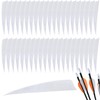 Wzenclave 50 Pcs Arrows Vanes 4-inch Shield Shaped Feather, Left
