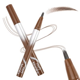 Boobeen Waterproof Liquid Brow Pen, Microblading Eyebrow Pencil, Smudge-Proof Angled Brush, Quick-Dry Long-Lasting, Create Defined Natural Wild Brow