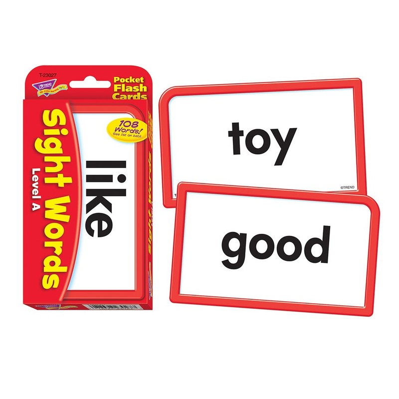 Trend Enterprises: Sight Words Level A Pocket Flash Cards, Great