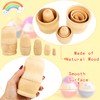 4 Set Unpainted Matryoshka Plain Nesting Dolls DIY Wooden Blank