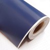 DIYAH 3D Blue Carbon Fiber Film Twill Weave Vinyl Sheet