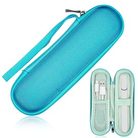 Portable Eva Hard Carrying Case for Solawave 4-in-1 Facial Wand, Hard Eva Protective Carrying Case Bag for Storing USB Cable Earphones, Case Facial Wand Case with Hanging Rope and Zipper (Sky Blue)