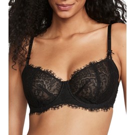 Victoria's Secret Dream Angels Wicked Lace Balconette Bra, Unlined, Lace, Bras for Women, Black (36C)