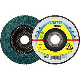 10 x Klingspor SMT 324 Abrasive Mop Discs 125 x 22.23 mm Grain 60 Domed Art. : 321512