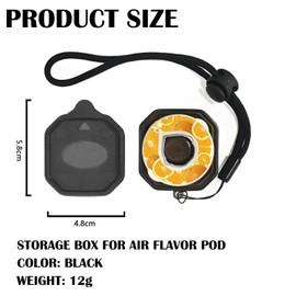 NICEIN® Portable Storage Box Suitable for Air Up Fragrance Pods - BPA-Free | for Aroma Pods - Protective Case Aroma Box, Pod Case with Screw Cap and Loop (Black)