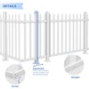 E&K 3 Sets 38.6"H x 84"W White Picket Fence Panels