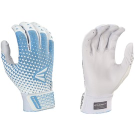Easton | GHOST NX Fastpitch Softball Batting Gloves | Adult Large | White/Carolina Blue