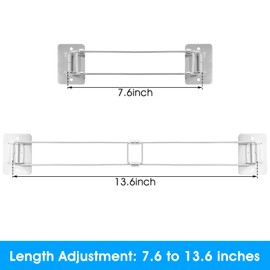 JOUTYFOR RV/Camper/Travel Trailer Bathroom Corner Storage Bar, Stainless Steel, RV Bath Accessory for Securing Toiletries - 2 Packs