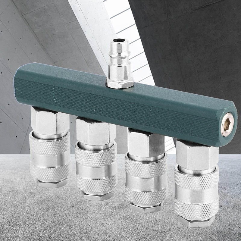 CYSFETENA 4-Way Compressed Air Distributor 1/4 Inch Npt Connection, Compressed
