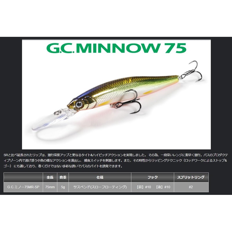 ISSEI G.C. Minnow 75MR-SP (#05 Wakasagi)
