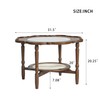 Merax Mid-Century Style Coffee Table with Petal Shape and White