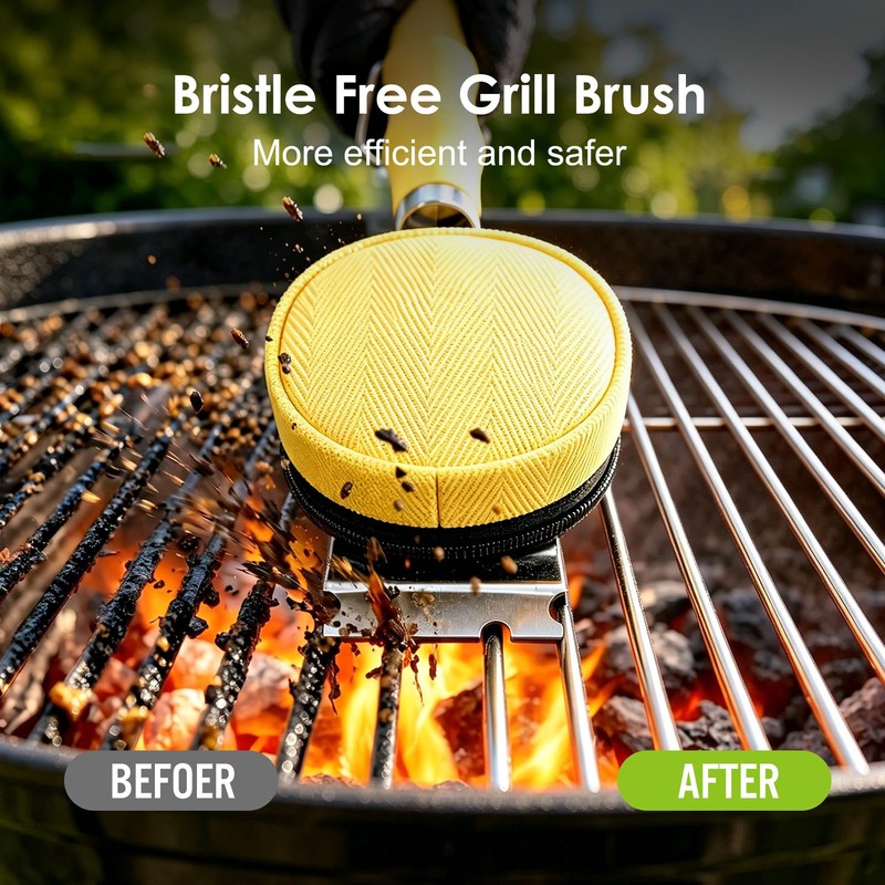 Grill Brush with 2 Replacement Head