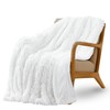 Reversible Soft Fluffy Faux Fur Throw Blanket 50x60 Inches, Decorative