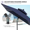 walnest 10 x 6.5 FT Double Top Patio Outdoor Umbrella,