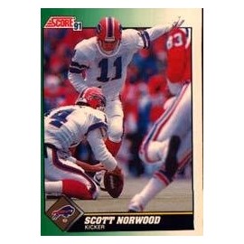 1991 Score Football Card #251 Scott Norwood