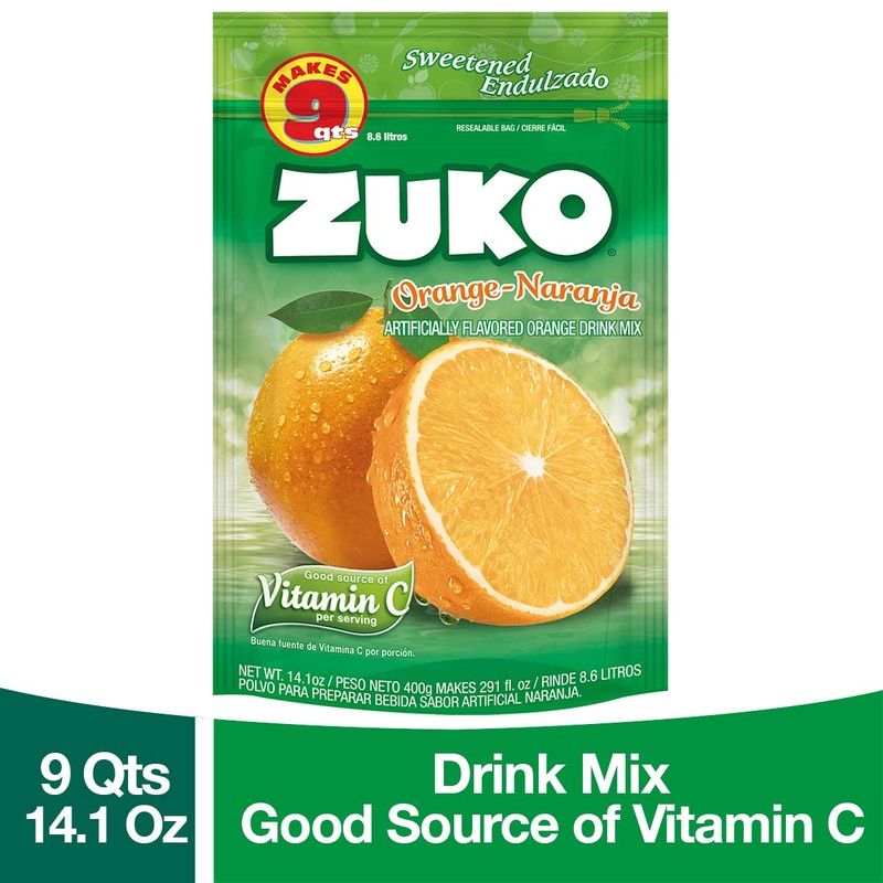 Zuko Orange Instant Powder Drink | Family Pack | No