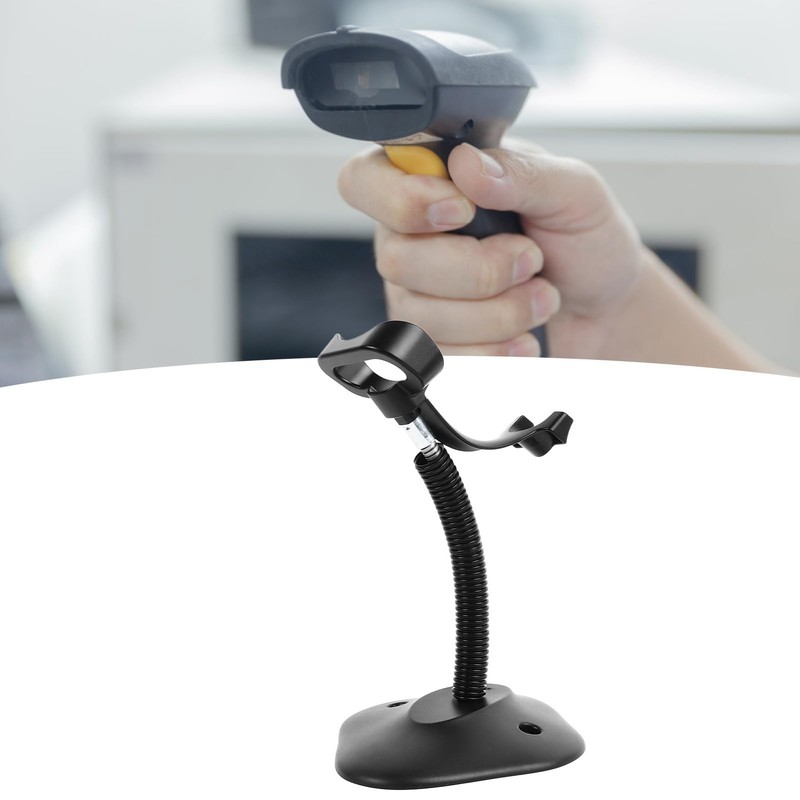 Universal Barcode Scanner Stand, Adjustable Angle, Firm Hold, Easy to