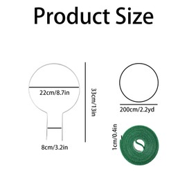 3PCS Small Plant Trellis for Potted Plants – Round Circle Climbing Support with Plant Tape – Ideal for Pothos, Hoyas, Vines & Indoor/Outdoor Climbing Plants