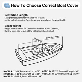 OutdoorLines Waterproof Boat Covers 17-19 Ft Long Camel- Heavy Duty UV Resistant Trailerable Boat Covering for V-Hull,Tri-Hull, Bass Boat, Runabout Boat, Fish&Ski,Pro-Style Fishing Boats