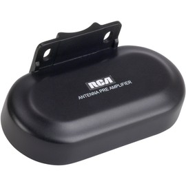 RCA TVPRAMP12E Digital Signal Preamplifier for Outdoor Antennas Black 5.90in. x 4.10in. x 3.90in.