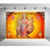 BELECO 8x6ft Fabric Indian God Backdrop Goddess Sheran Wali MATA