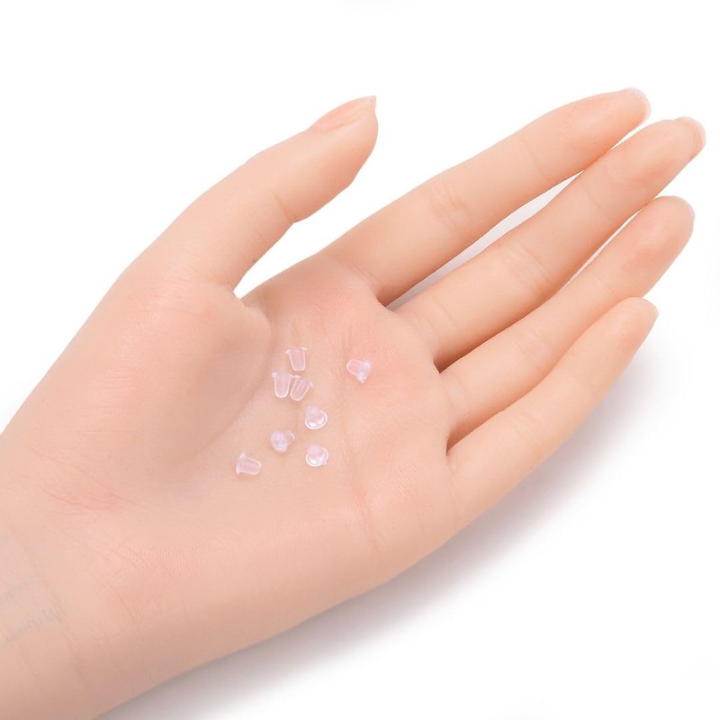 1000pcs Cute Rubber Flower Petal Style Earring Backs Earnuts Ear