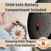 OWLCONIC Non Ticking Analog Clock for Kids Learning to Tell