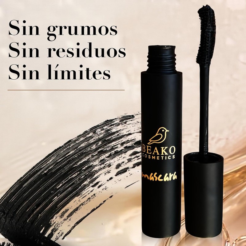 Beako Co. Máscara de Pestañas Waterproof - Volumen, Alargamiento y